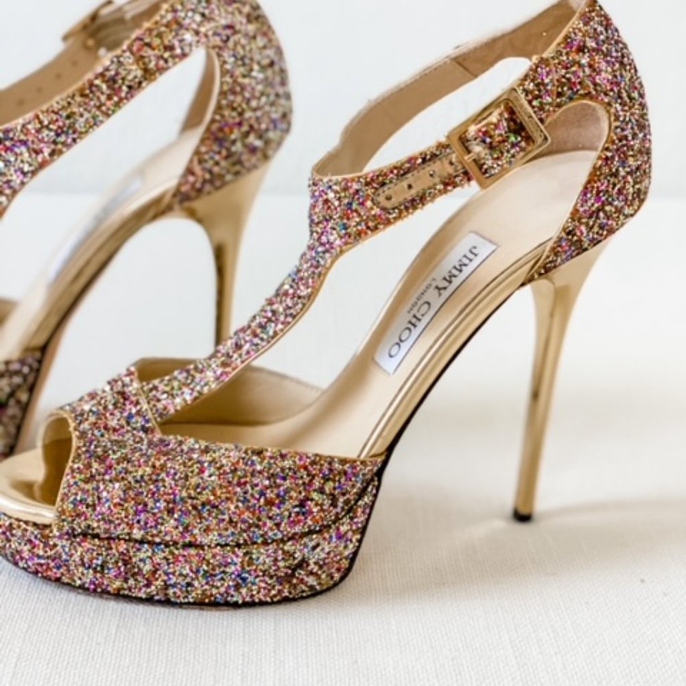Jimmy Choo Glitter Heels
